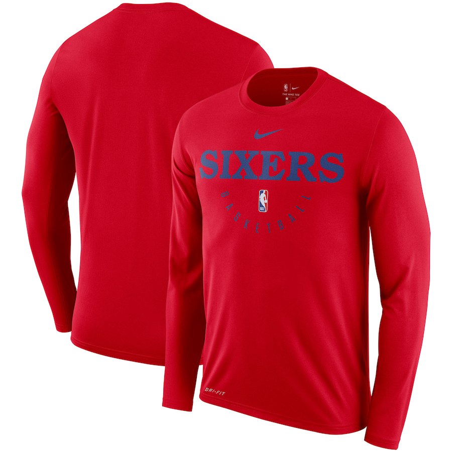 Philadelphia 76ers Nike Practice Performance Legend Long Sleeve T-Shirt Red